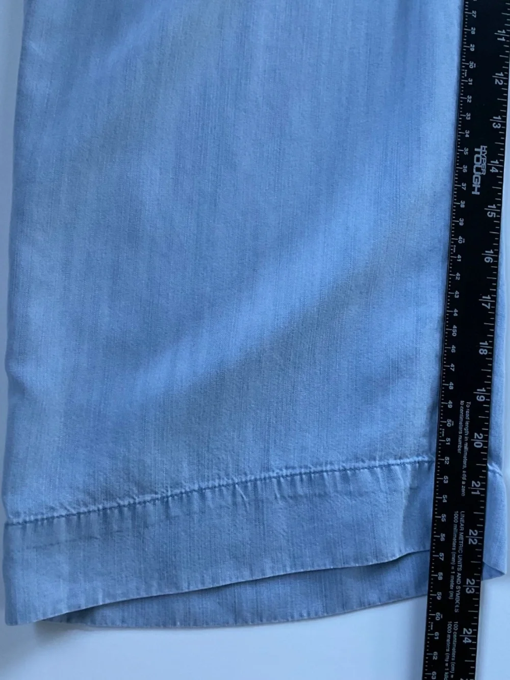 J. Jill Wide-Leg Cropped Pants Sz L Petite Blue Chambray Pull On Comfort Coastal